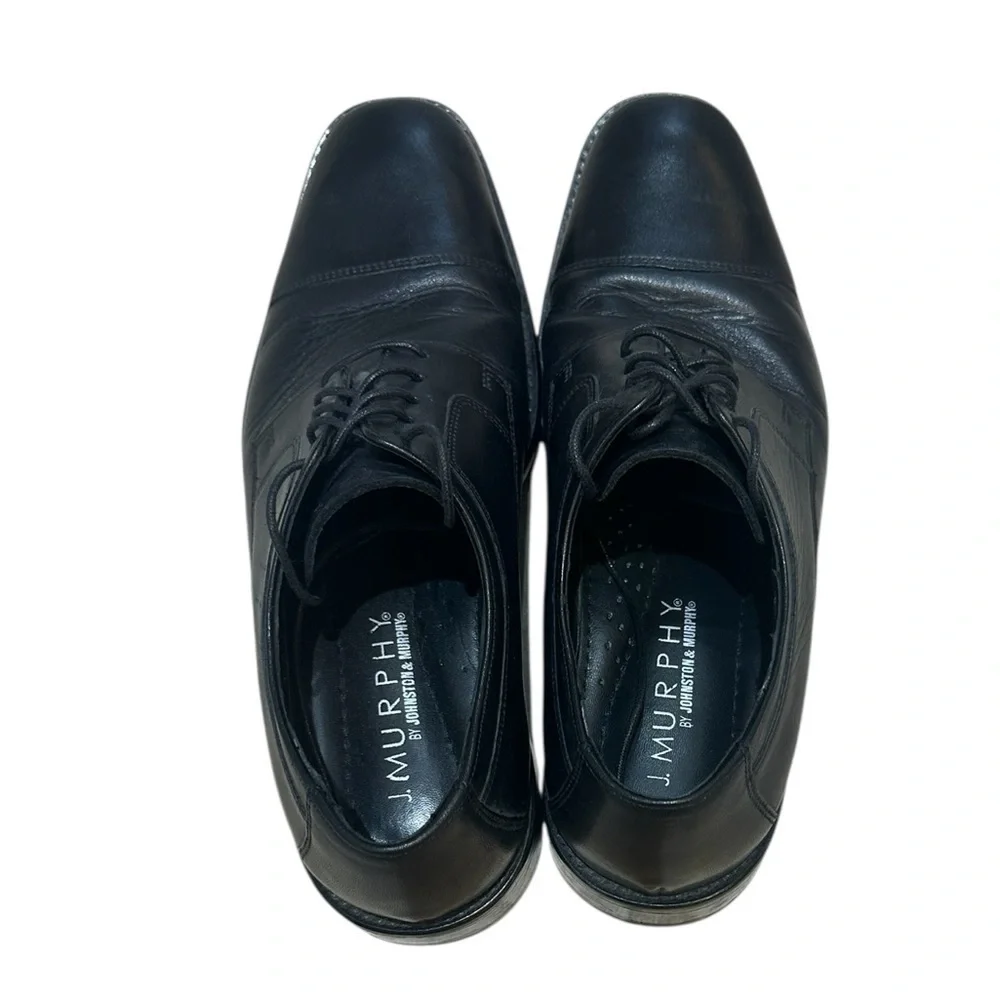 Johnston & Murphy Black Leather Oxfords 10 1/2 M